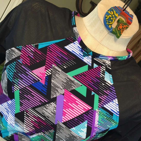 NWT Dune Deck Tankini Top ONLY Sz: 12 
Mesh Sleeve - Picture 2 of 6